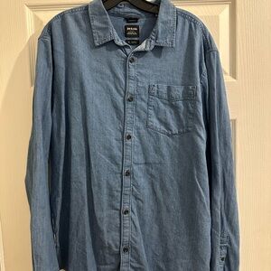 Prana Men's Blue Denim Shirt